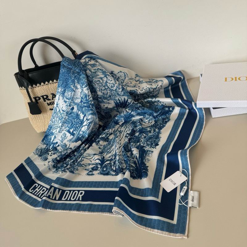 Dior silk scarf 90X90cm E15 (2)