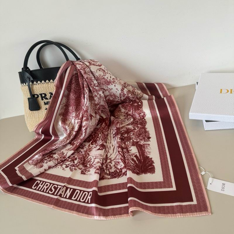 Dior silk scarf 90X90cm E15 (20)
