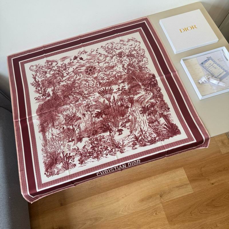 Dior silk scarf 90X90cm E15 (27)