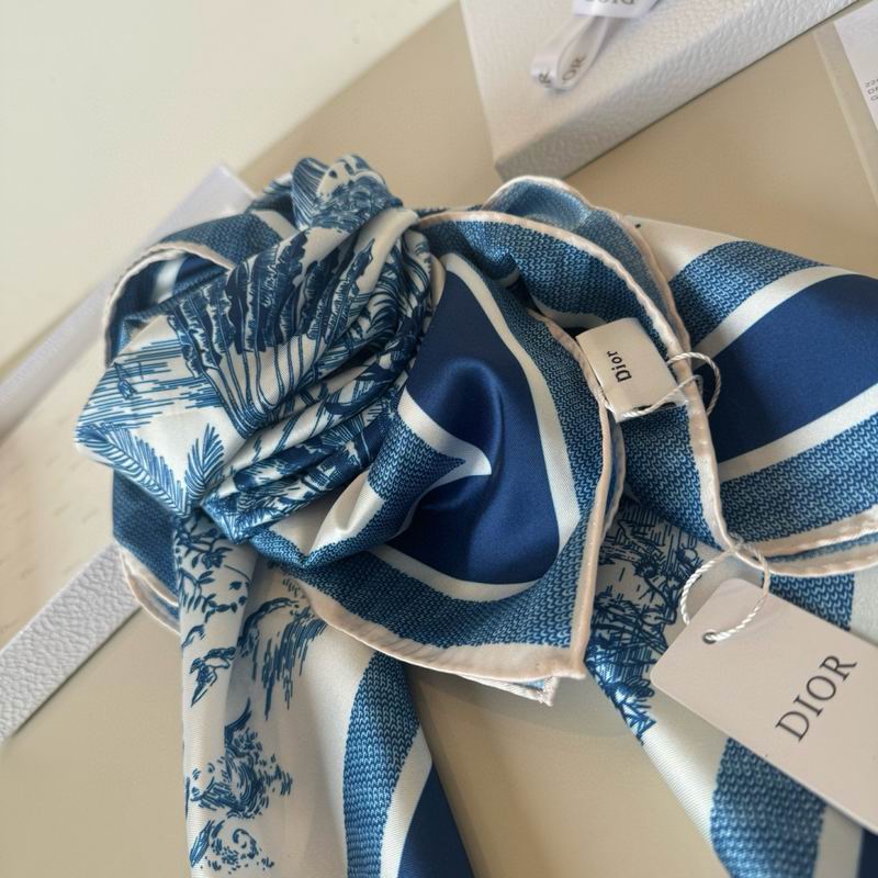 Dior silk scarf 90X90cm E15 (3)
