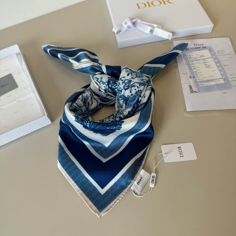 Dior silk scarf 90X90cm E15 (4)