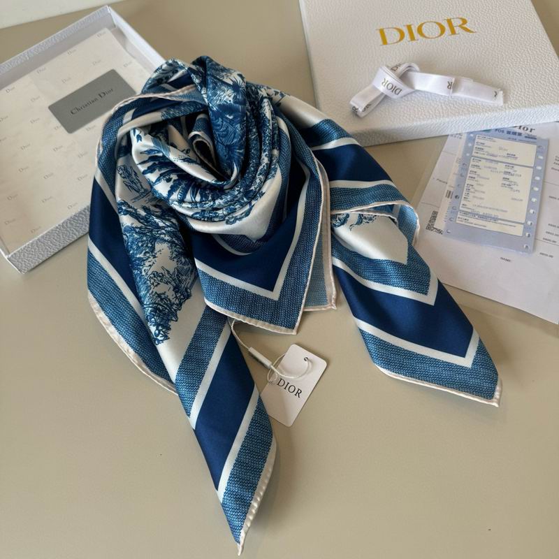 Dior silk scarf 90X90cm E15 (5)