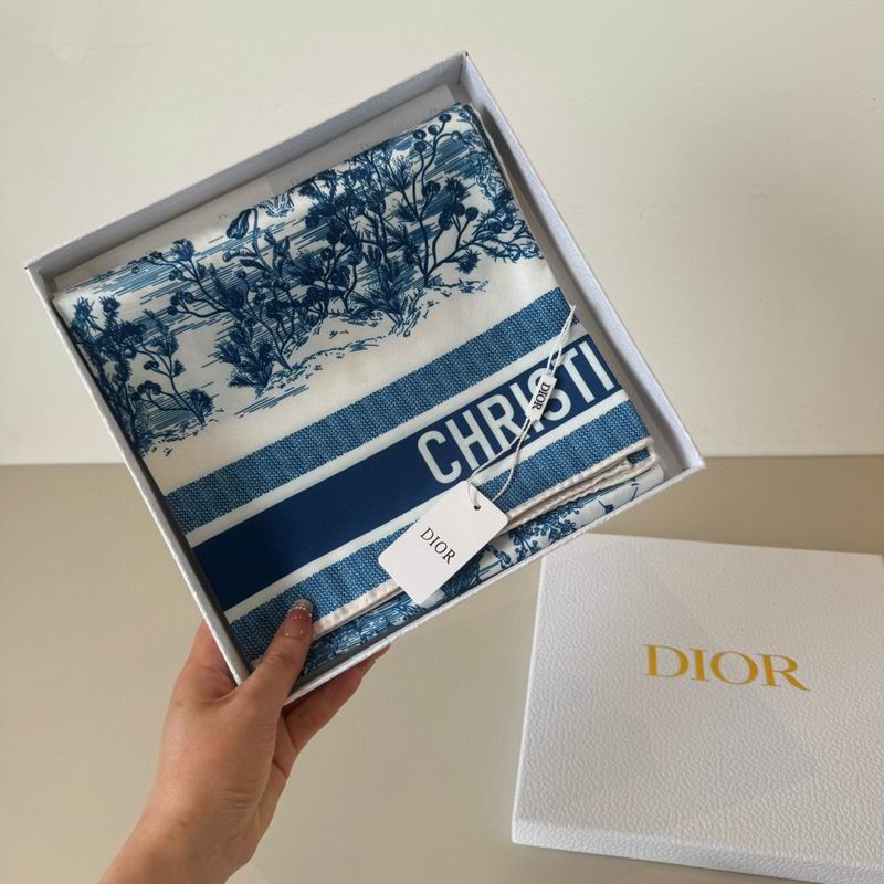 Dior silk scarf 90X90cm E15 (6)