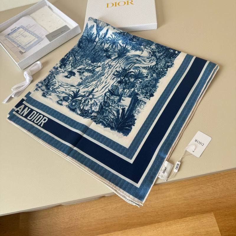 Dior silk scarf 90X90cm E15 (8)