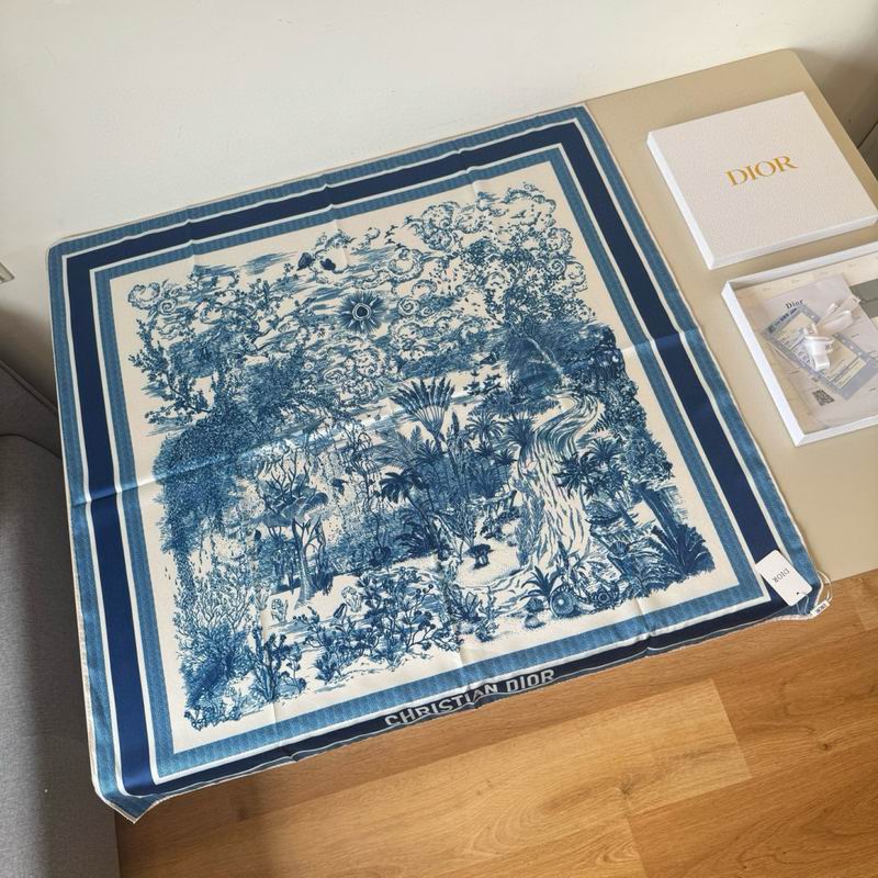 Dior silk scarf 90X90cm E15 (9)