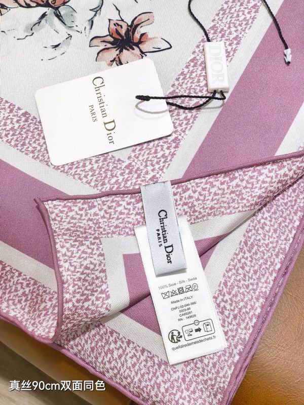 Dior silk scarf 90X90cm E60 (4)