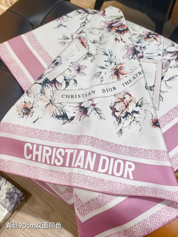 Dior silk scarf 90X90cm E60 (5)