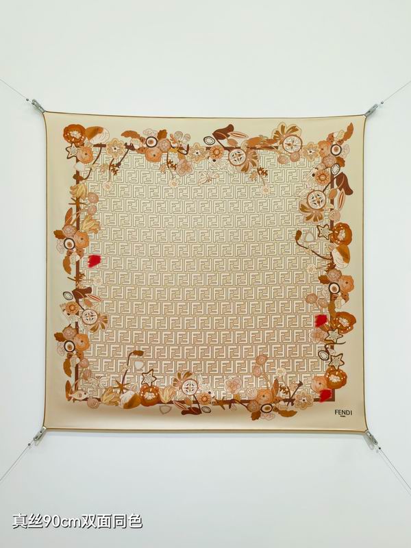 Fendi Silk Scarf 90X90cm E37 (19)