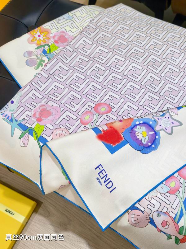 Fendi Silk Scarf 90X90cm E37 (4)