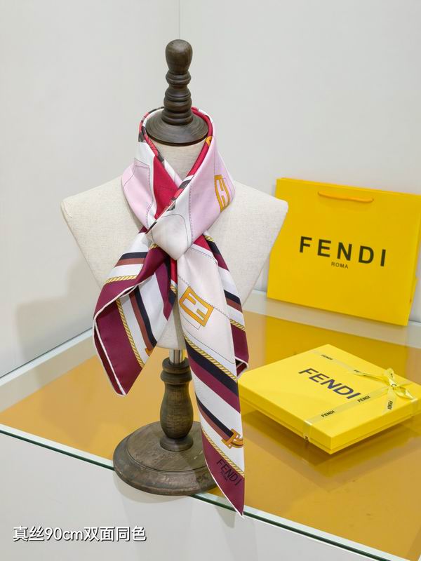 Fendi Silk Scarf 90X90cm E41 (11)