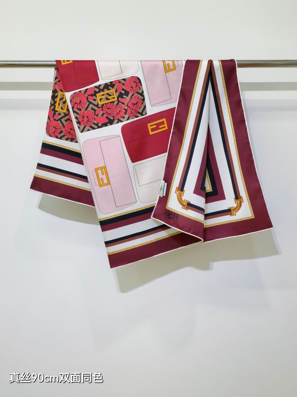 Fendi Silk Scarf 90X90cm E41 (12)