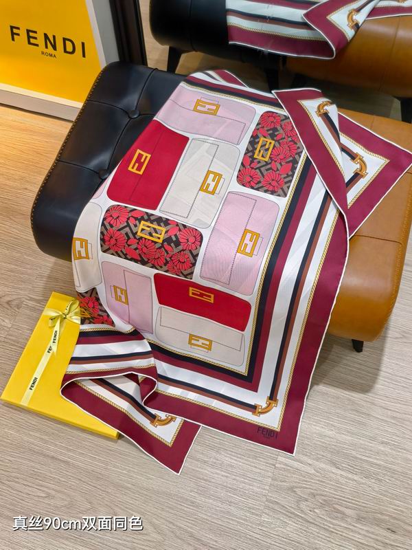Fendi Silk Scarf 90X90cm E41 (16)