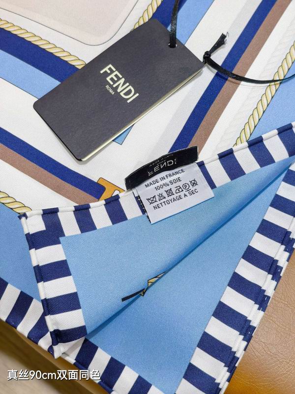 Fendi Silk Scarf 90X90cm E41 (3)