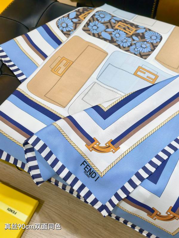 Fendi Silk Scarf 90X90cm E41 (4)