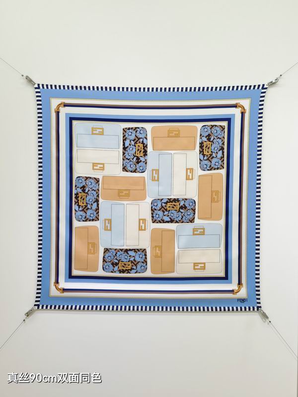Fendi Silk Scarf 90X90cm E41 (7)