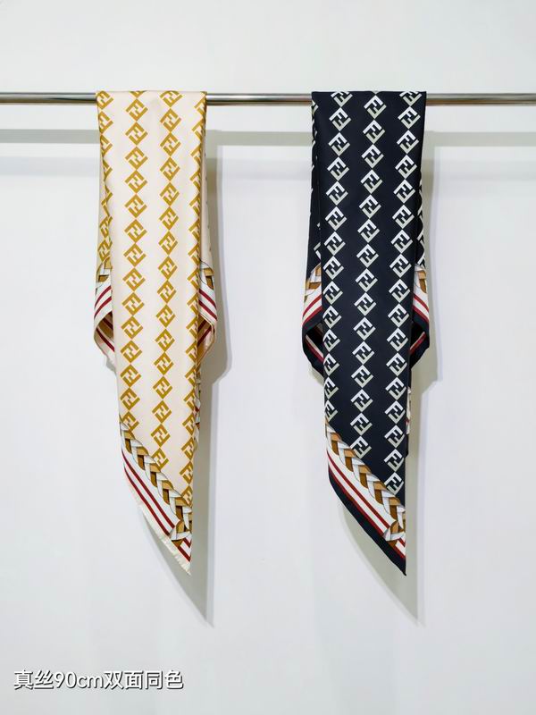 Fendi silk scarf 90X90cm E48 (1)