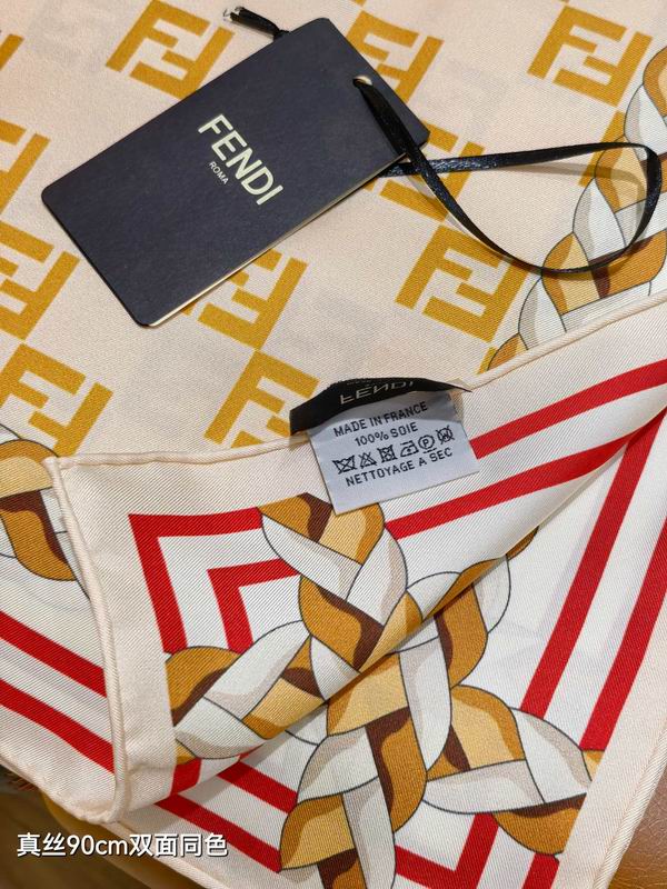 Fendi silk scarf 90X90cm E48 (4)