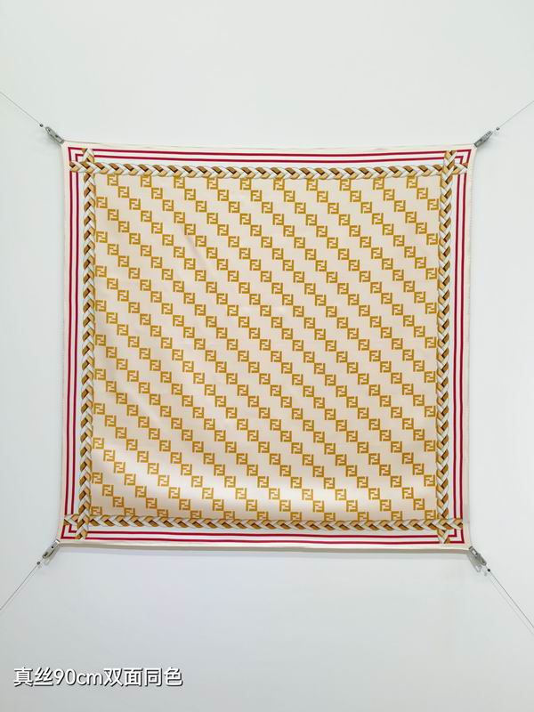 Fendi silk scarf 90X90cm E48 (9)