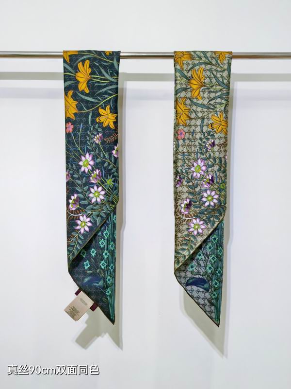 Gucci Silk Scarf 90X90cm E10 (1)