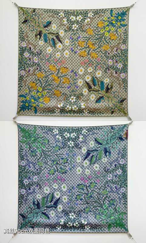 Gucci Silk Scarf 90X90cm E10 (18)