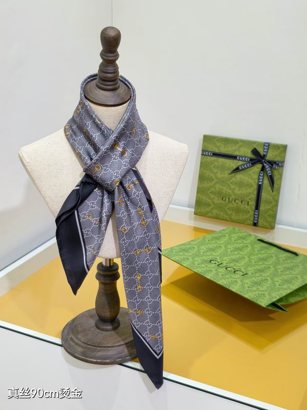 Gucci Silk Scarf 90X90cm E15 (52)