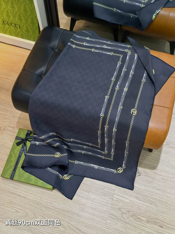 Gucci Silk Scarf 90X90cm E34 (43)