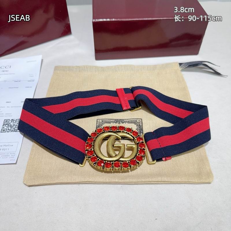 Gucci belt 松紧带38mmX90-115cm 8L (32)