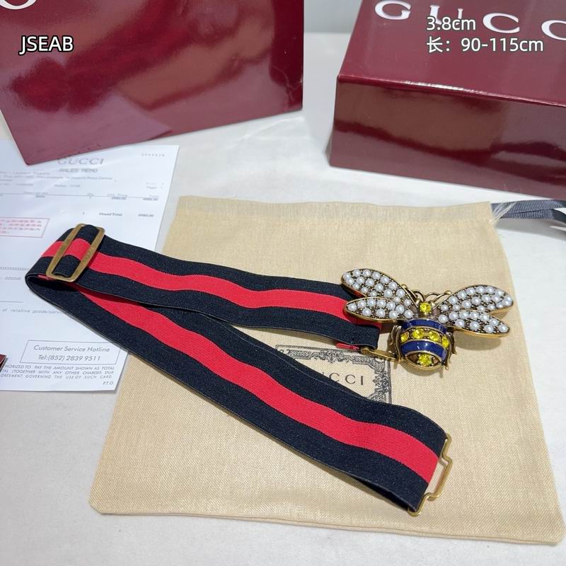 Gucci belt 松紧带38mmX90-115cm 8L (48)