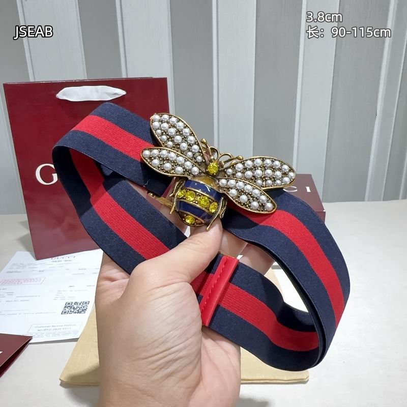 Gucci belt 松紧带38mmX90-115cm 8L (61)