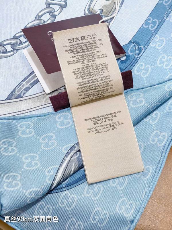 Gucci silk scarf 90X90cm E59 (4)