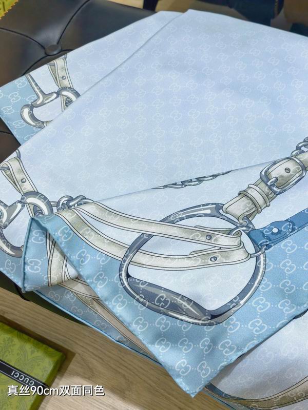Gucci silk scarf 90X90cm E59 (6)