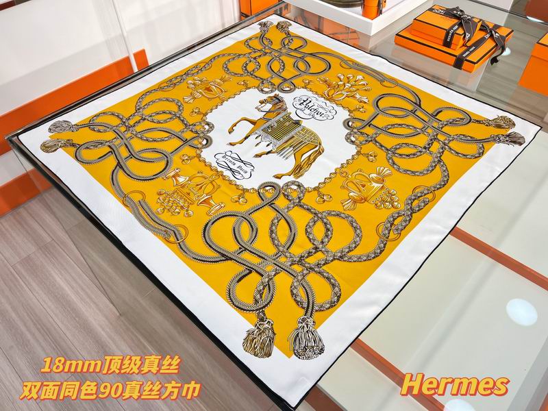 Hermes Silk Scarf 88X88cm E21 (18)