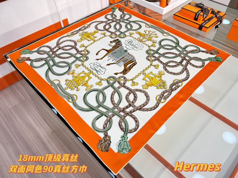 Hermes Silk Scarf 88X88cm E21 (36)