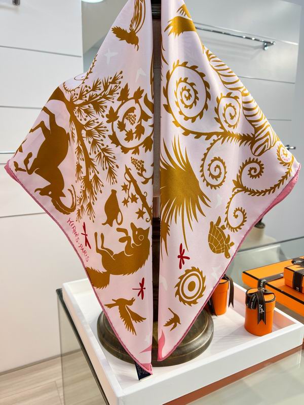 Hermes Silk Scarf 90X90cm E02 (24)