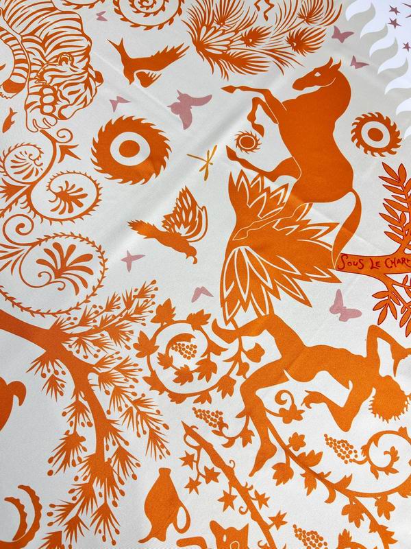 Hermes Silk Scarf 90X90cm E02 (5)