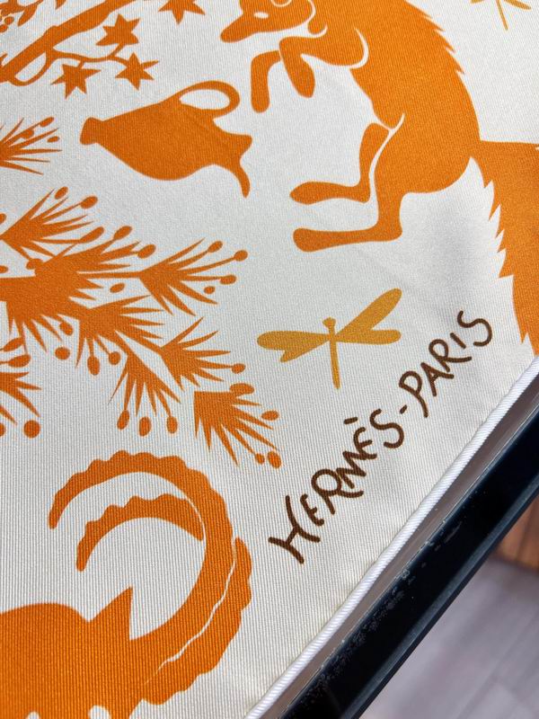 Hermes Silk Scarf 90X90cm E02 (7)