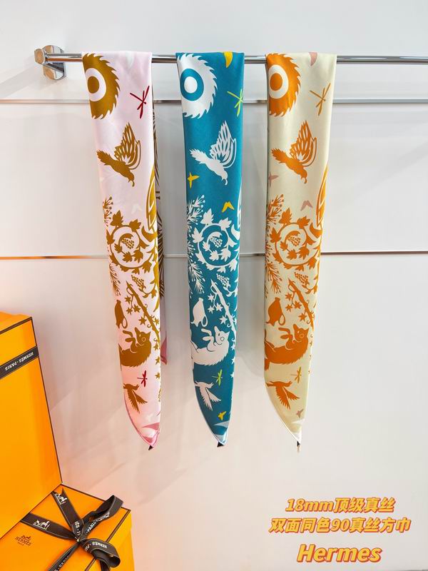 Hermes Silk Scarf 90X90cm E02 (8)