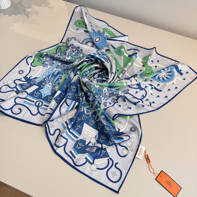 Hermes Silk Scarf 90X90cm E06 (11)