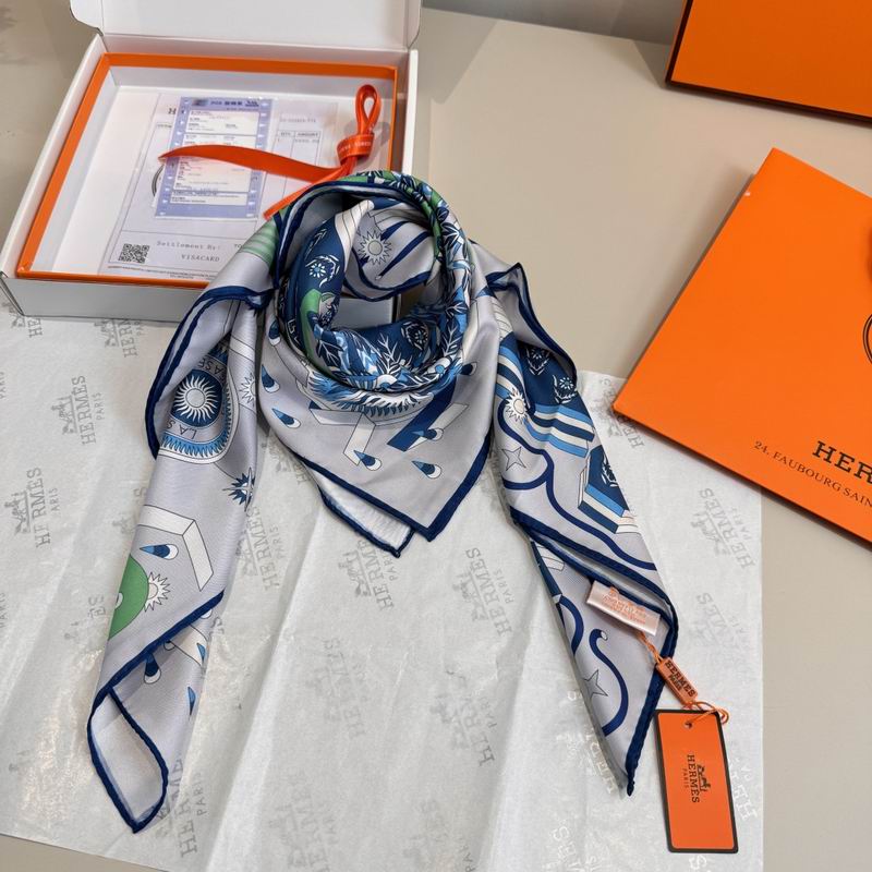 Hermes Silk Scarf 90X90cm E06 (13)