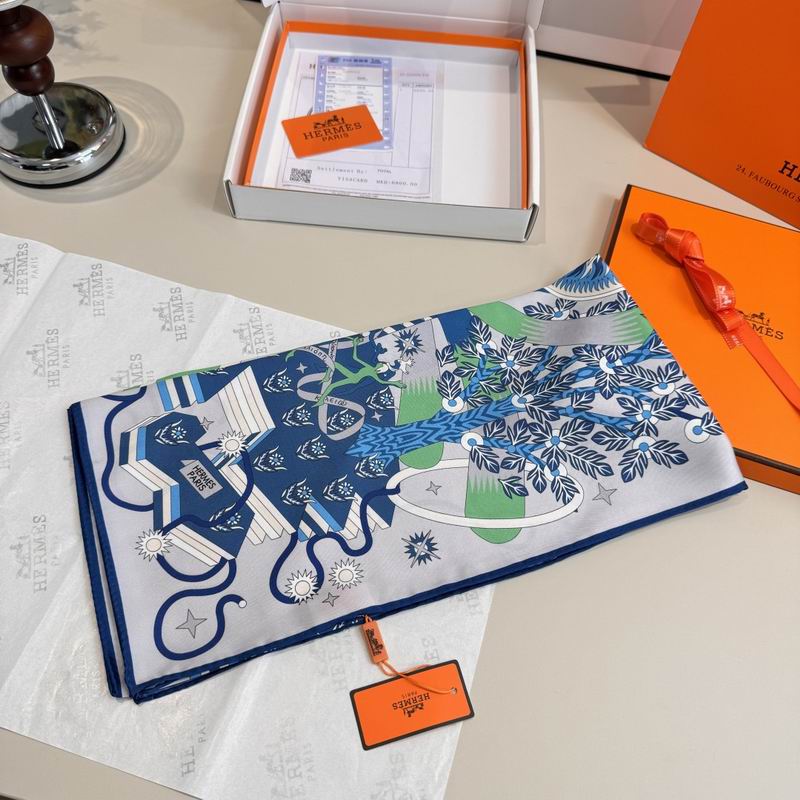Hermes Silk Scarf 90X90cm E06 (16)