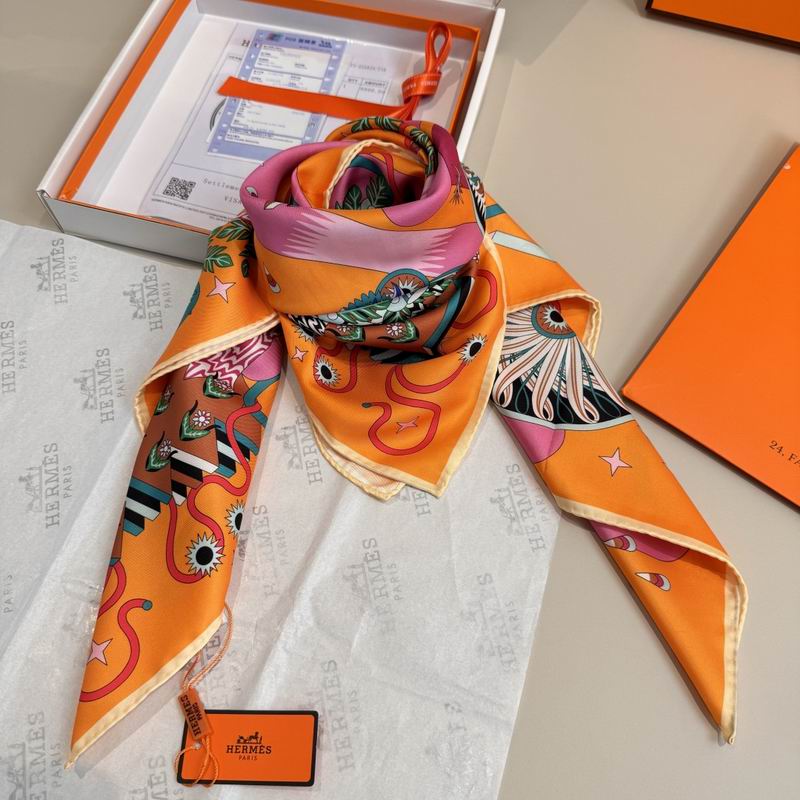 Hermes Silk Scarf 90X90cm E06 (4)