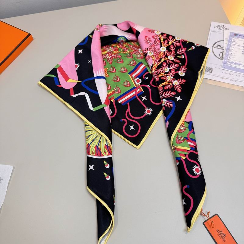 Hermes Silk Scarf 90X90cm E06 (41)