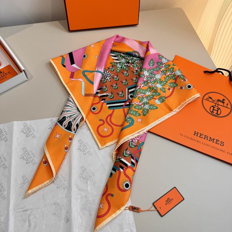 Hermes Silk Scarf 90X90cm E06 (5)