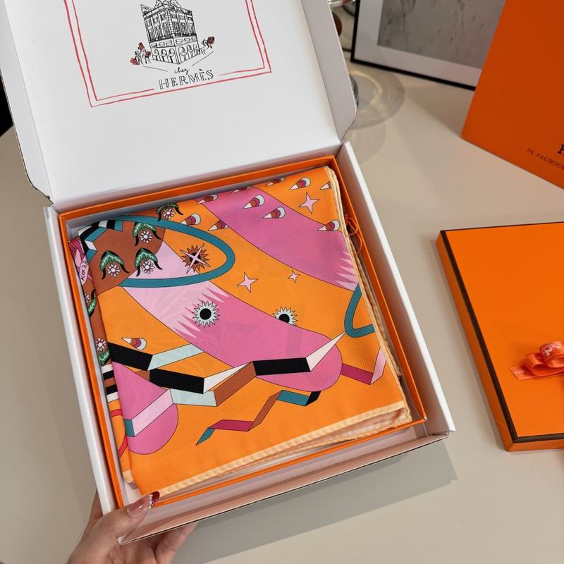 Hermes Silk Scarf 90X90cm E06 (6)