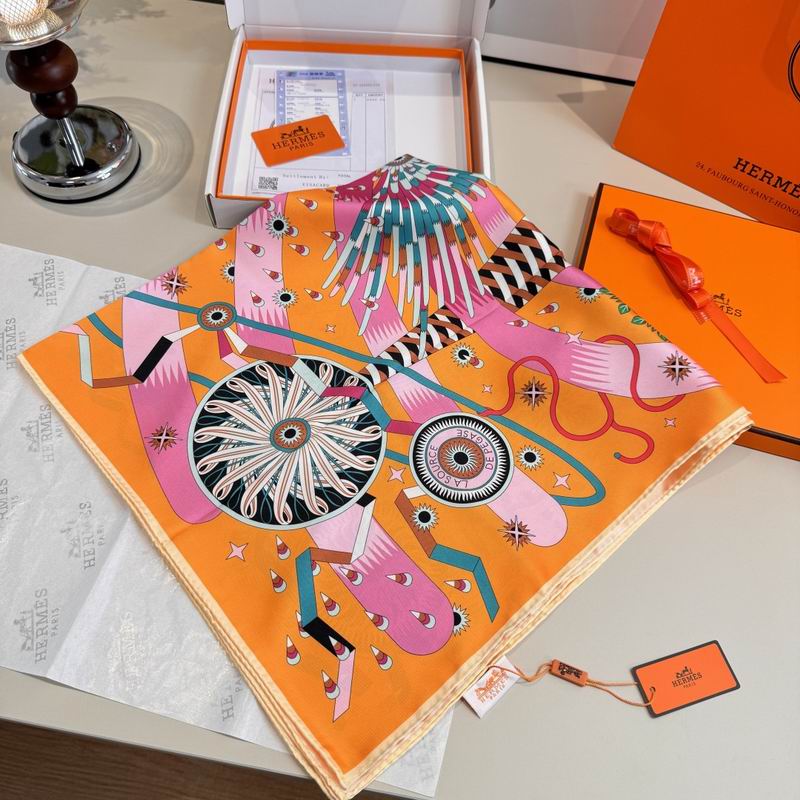 Hermes Silk Scarf 90X90cm E06 (8)