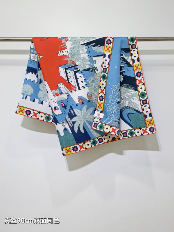 Hermes Silk Scarf 90X90cm E07 (30)