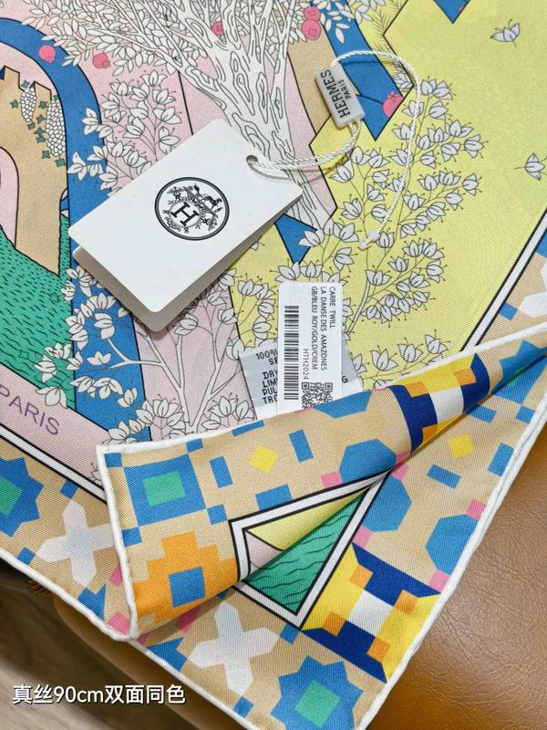 Hermes Silk Scarf 90X90cm E07 (4)