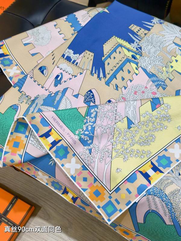 Hermes Silk Scarf 90X90cm E07 (5)