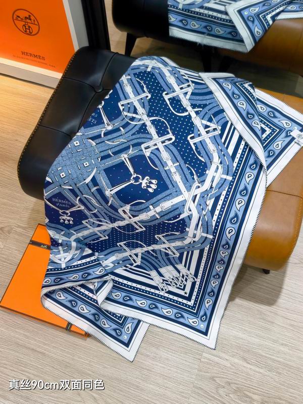 Hermes Silk Scarf 90X90cm E16 (15)