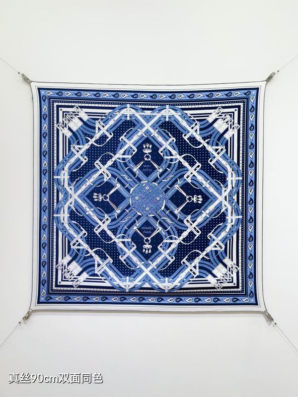 Hermes Silk Scarf 90X90cm E16 (17)